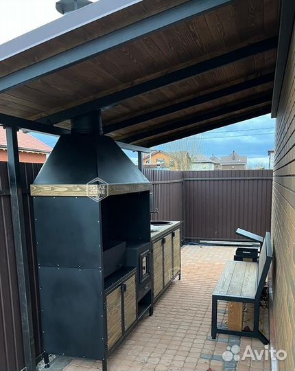 Мангал, мангальная зона, печь, мангальный комплекс