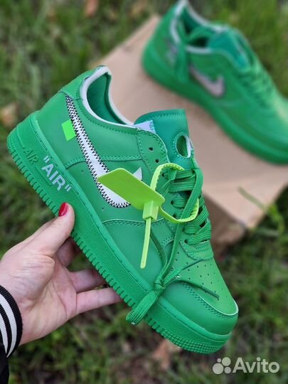 Off-White x Nike Air Force 1 Low Light Green Spark