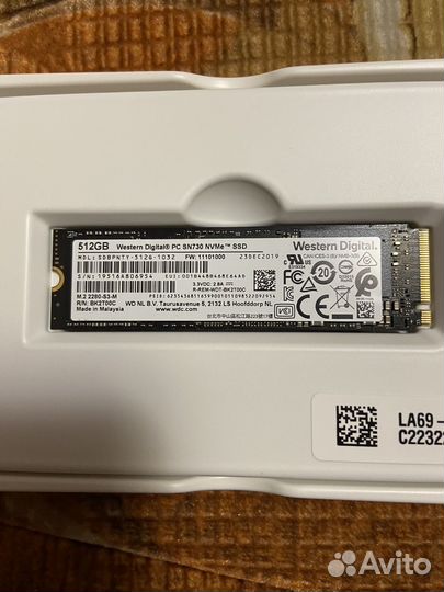 SSD диск WD SN730 NvMe m.2 512gb