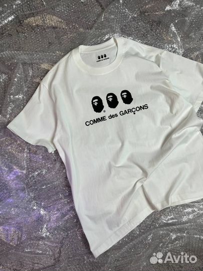 Футболки Bape x Comme des Garçons lux