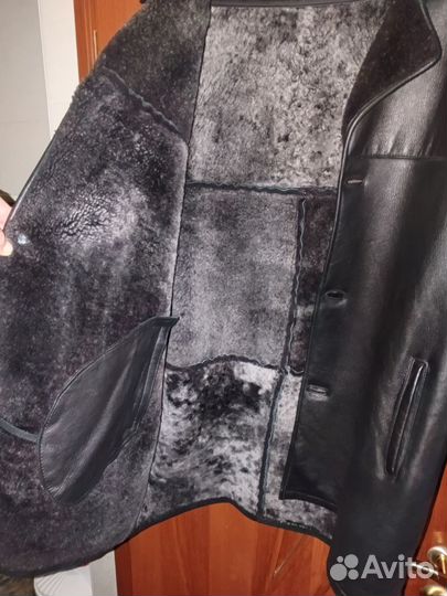 Кожаная дубленка мужская 54-56