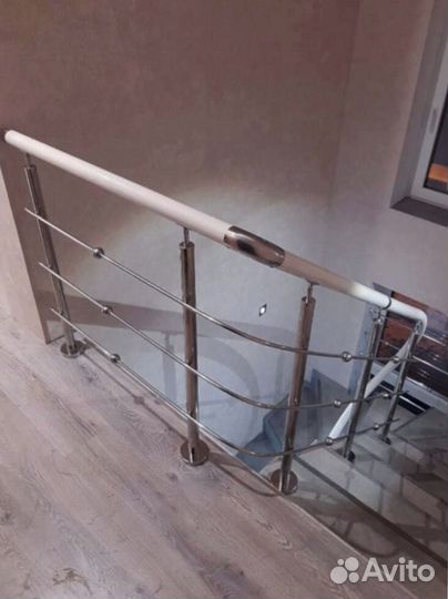 Перила в частный дом из нержавеющей стали