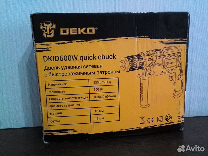 Ударная дрель deko