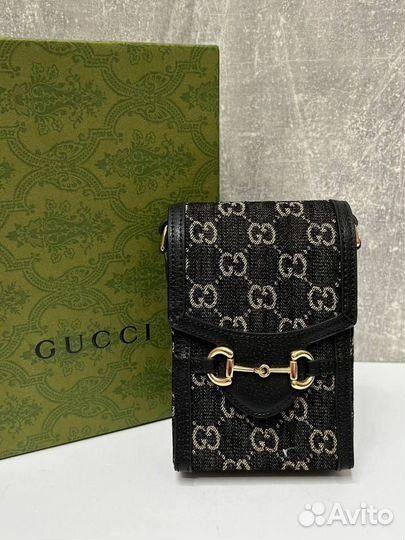 Сумка gucci натуральная кожа