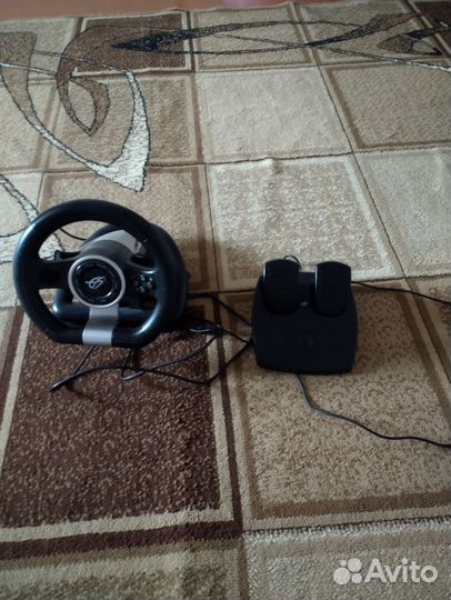 Игровой руль с педалями для ps4 и пк