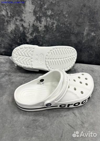 Мужские Crocs кроксы белые