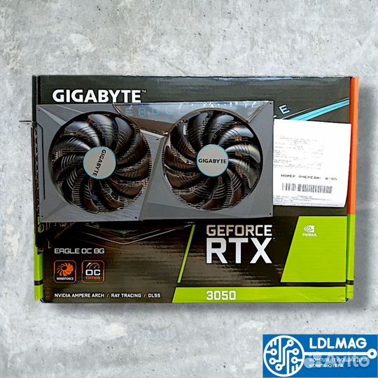 Видеокарта gigabyte RTX 3050 eagle OC 8GB