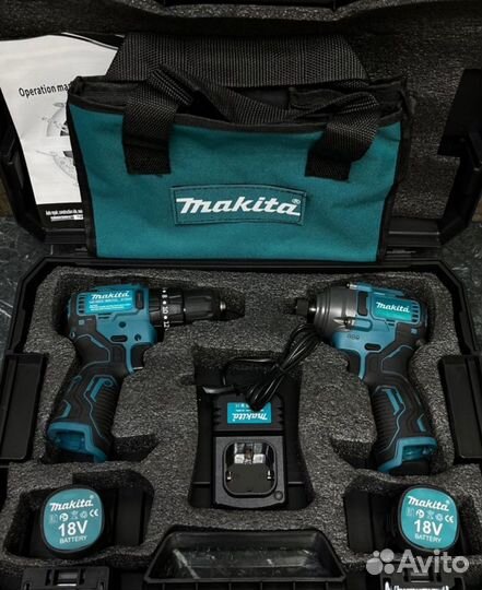 Набор Makita 2в1: Шуруповерт+импакт в кейсе