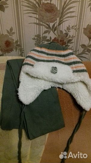 Шапка детская + шарф