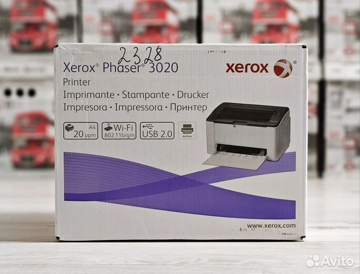 Принтер лазерный Xerox Phaser 3020BI, ч/б, A4