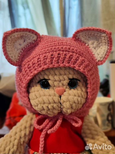 Чепчик для новорождённого киса для девочки