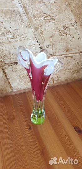 Ваза цветное стекло СССР