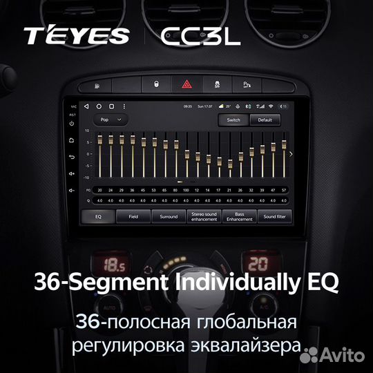 Магнитола Teyes CC3L 4/64Gb Peugeot 308/408