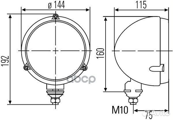 Фара универсальная 1A3 996 002-161 hella