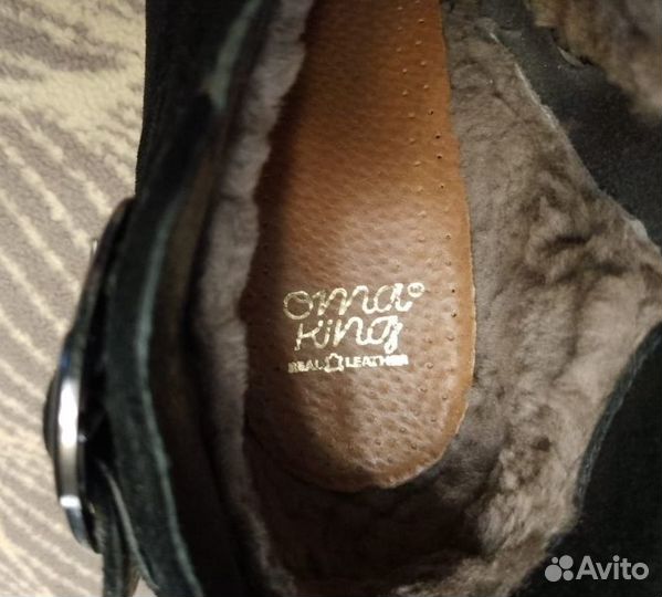 Ботильоны женские замша/мех черные зима/осень 38 р