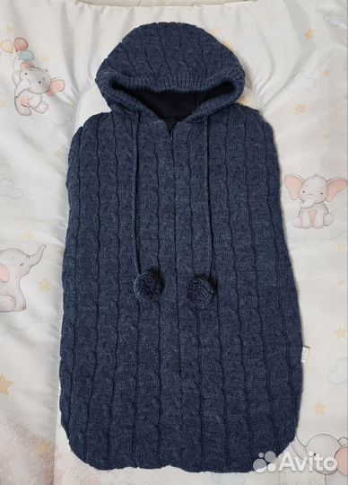 Конверт вязаный на выписку