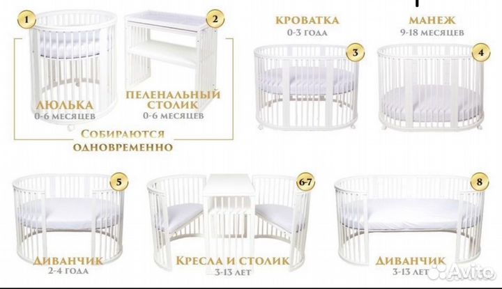 Кроватка premium baby 9 в 1