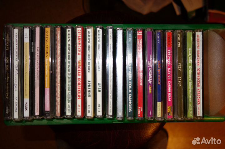 Бокс для CD дисков с дисками(20 штук)