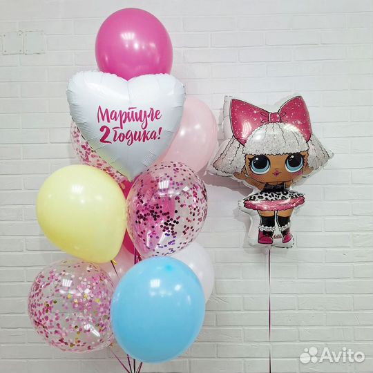 Надув шаров гелием, надуть набор шаров