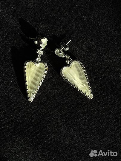 Серьги удлиненные на гвоздике konplott snow white