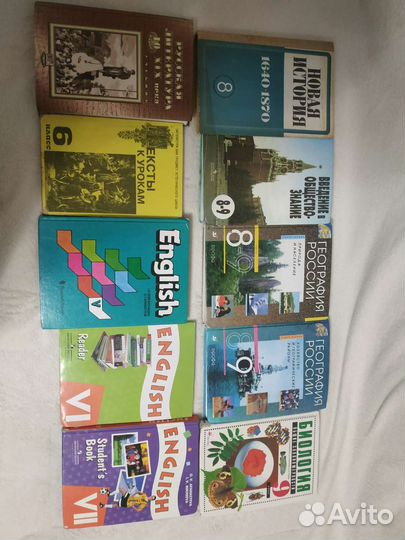 Учебники б/у английский, литература, биология