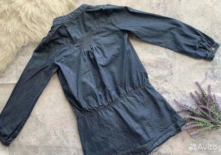 Джинсовое платье на девочку 128 Benetton