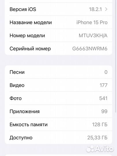 iPhone 15 Pro, 128 ГБ
