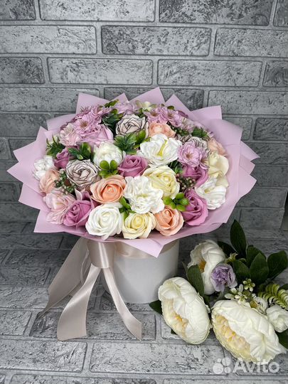 Букет из мыльных роз