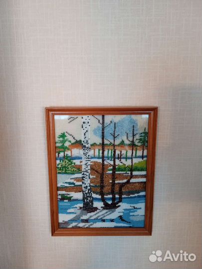 Картина бисером ручной работы