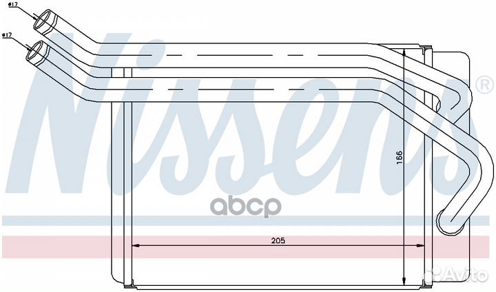 Радиатор отопителя 77614 Nissens