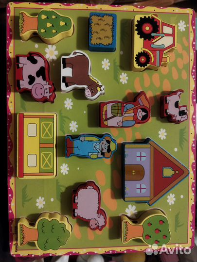 Деревянная рамка- вкладыш с функцией шнуровки