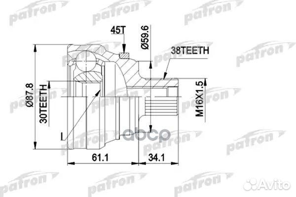 ШРУС PCV1140 (301954) PCV1140 patron