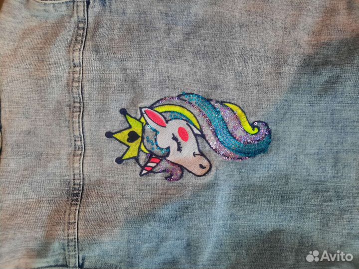 Джинсовая куртка для девочки 122