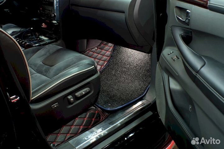 3D коврики из экокожи Lexus