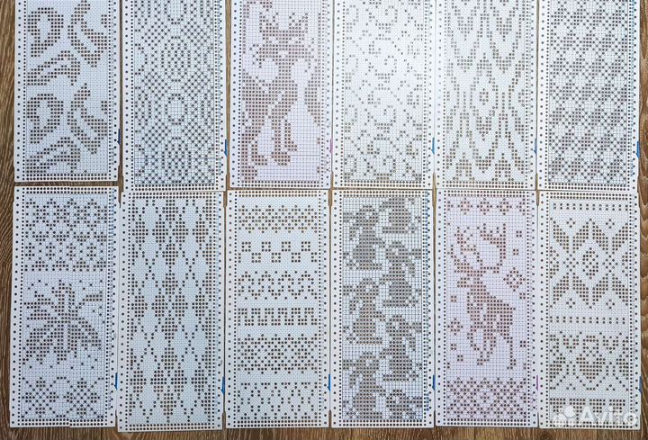 Набор перфокарт для вязальных машин 5кл