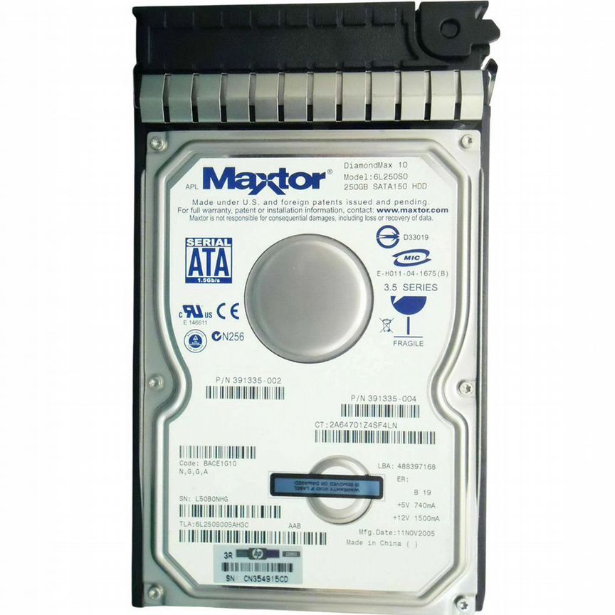 [391335-004] Жесткий Диск Hp 250gb Sata3,5" Hdd 391335-004