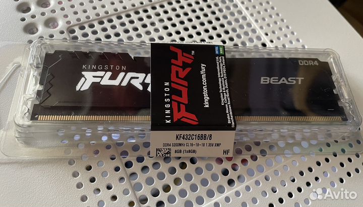 Оперативная память ddr4 Kingston fury beast 8gb