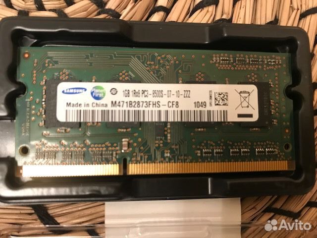 Оперативная память ноутбука PC3-8500 DDR3 1066 4GB