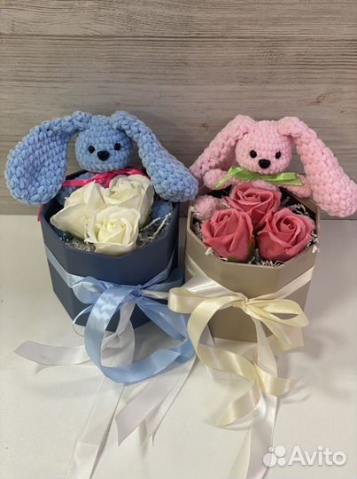 Букет из мыльных роз