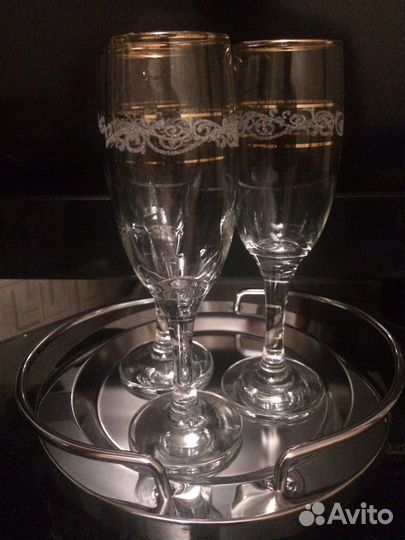Набор фужеров с подносом