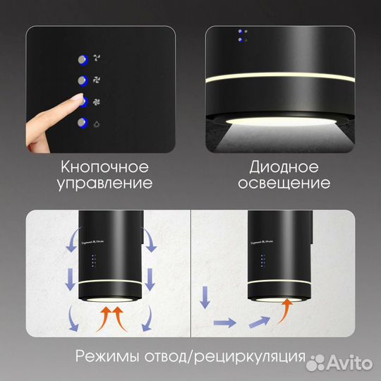 Вытяжка цилиндрическая Zigmund&Shtain K 013.4 B че