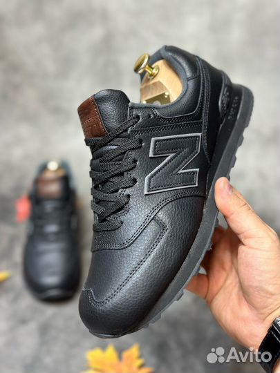 Кроссовки new balance 574 мужские кожаные