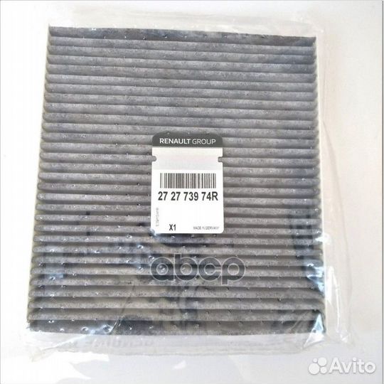 Фильтр салонный (угольный) renault 2727 739 74R