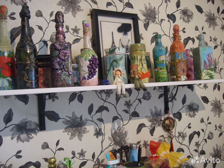 Бутылка декупаж