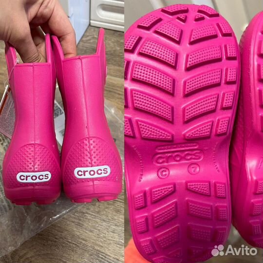 Резиновые сапоги crocs для девочки