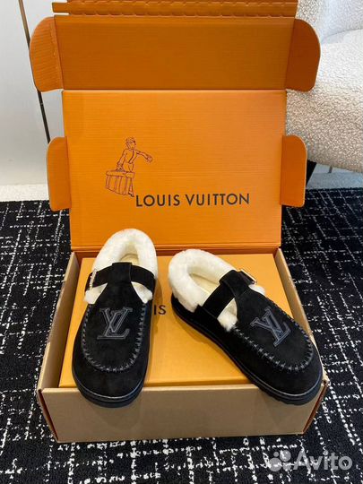 Мюли с мехом Louis Vuitton