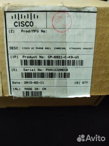 Ip-телефон Cisco 6921-C-K9 новые объявление продам