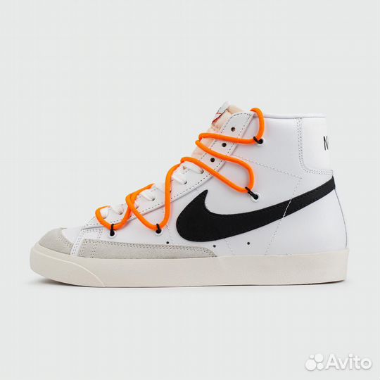 Мужские Nike Blazer Mid 77 White Orange Laces