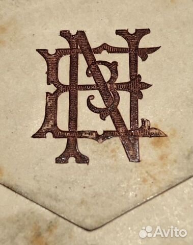 Старинный конверт, Франция 1878 год объявление продам