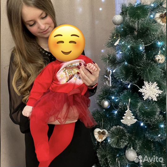 Новогодний комбинезон для девочки 68-74